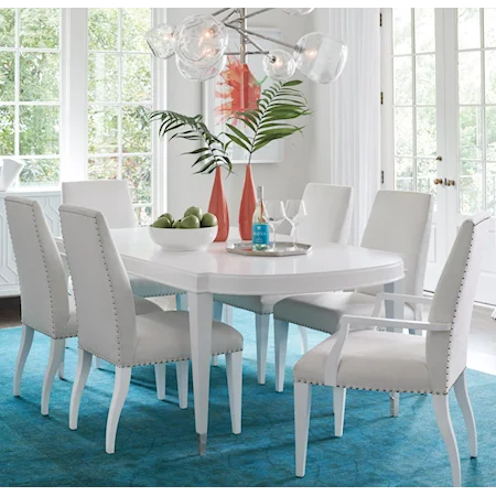 7 Piece Dining Set with Vernon Hills Oval Table with Leaves