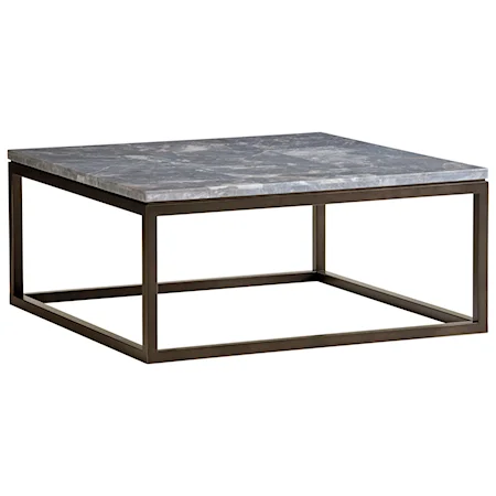 Proximity Square Cocktail Table with Marble Top