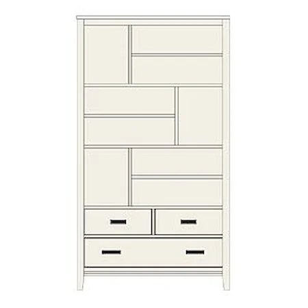 Beekman Two-Sided Bookcase with 9 Drawers and 3 Drawers