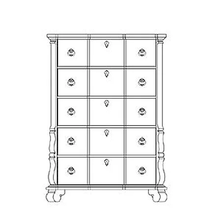 Lake Shores Drawer Chest with Five Drawers
