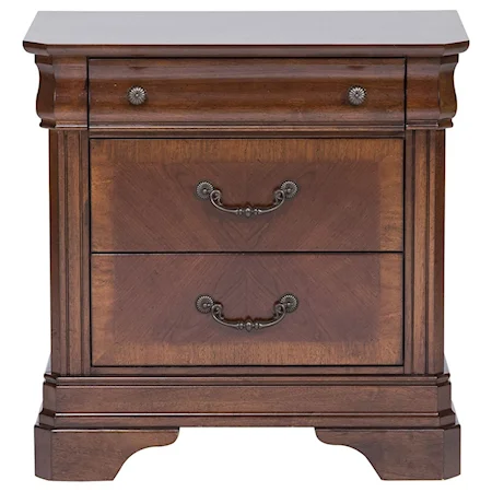 Traditional Night Stand with Drawers