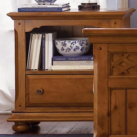 Drawer Night Stand with 1 Shelf