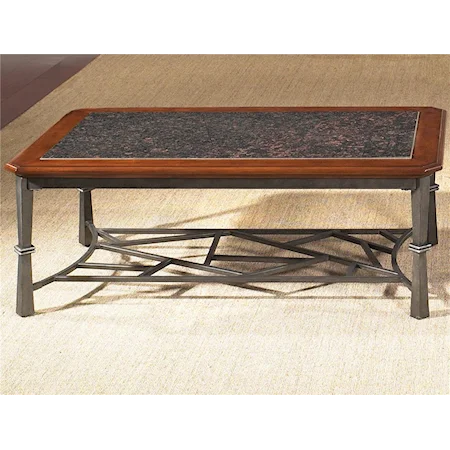 Rectangular Cocktail Table with Tile Top