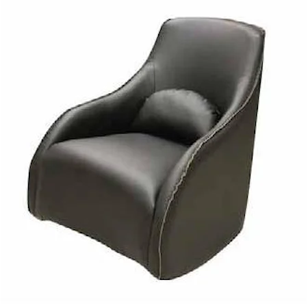 Contemporary Bonded Leather Rocker