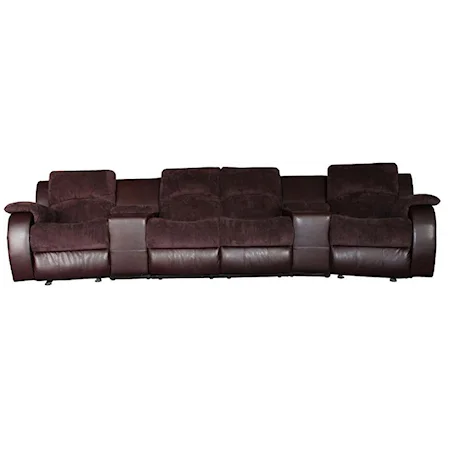 5 Piece Motion Sectional Sofa w/ Consoles