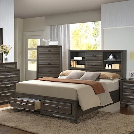 King Storage Bed