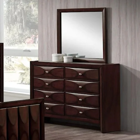 8 Drawer Dresser and Mirror