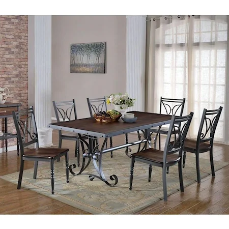 Industrial Dining Room Table Set