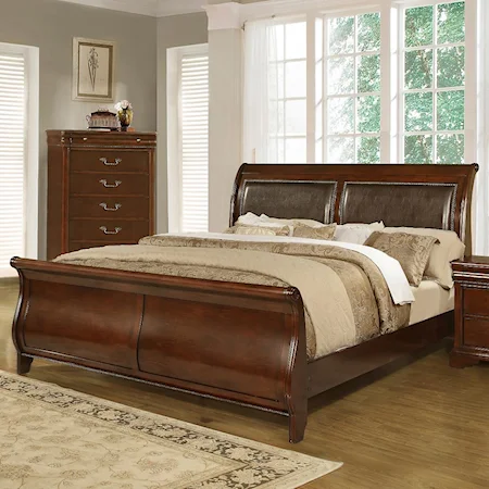 Traditional King Sleigh Bed