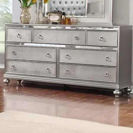 Metallic Finished Dresser with Full Extension Drawer Glides