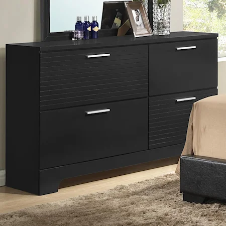 Contemporary 4 Drawer Dresser