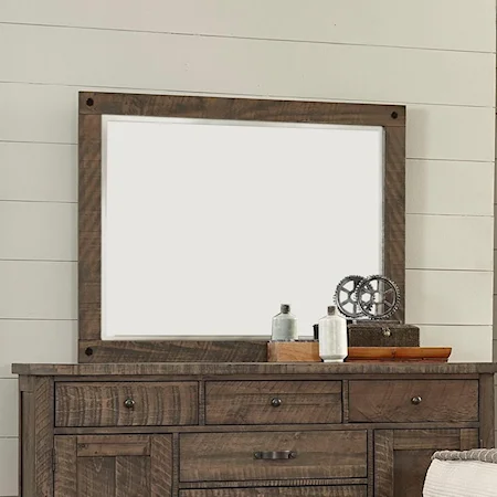 Rustic Rectangular Dresser Mirror