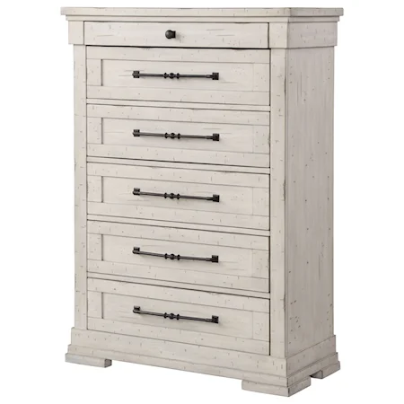 Cottage Style Chest with 6 Drawers
