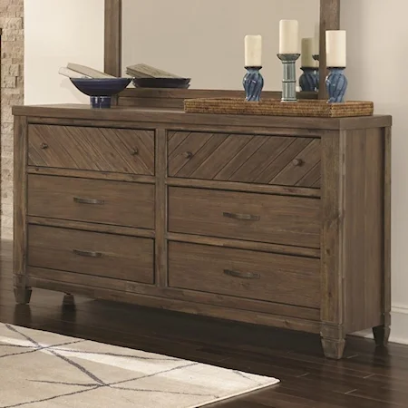 Contemporary Dresser with 6-Drawers