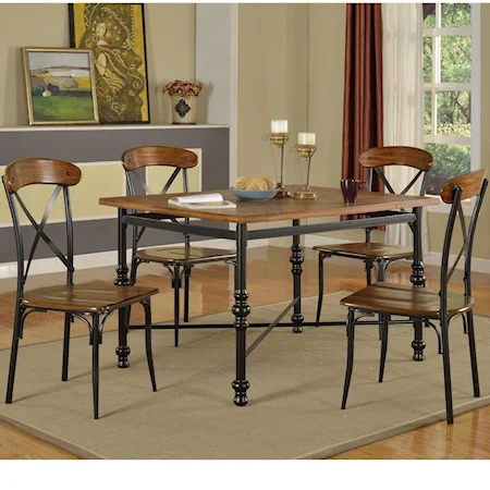 Counter Height Pub Table with 4 Side Chairs