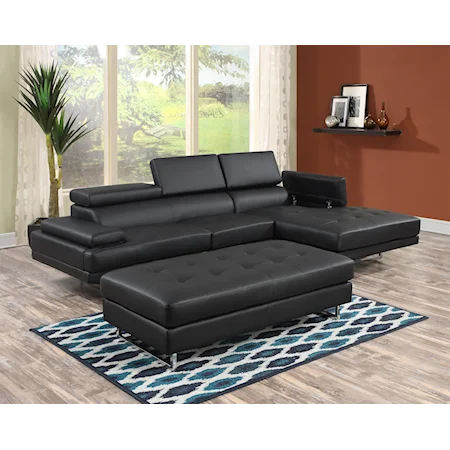 Contemporary Sectional Sofa with Storage