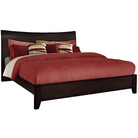 King Curved Headboard Bed