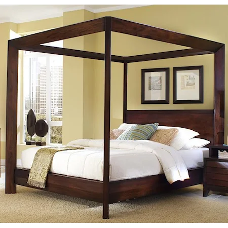 Contemporary Queen Poster Bed