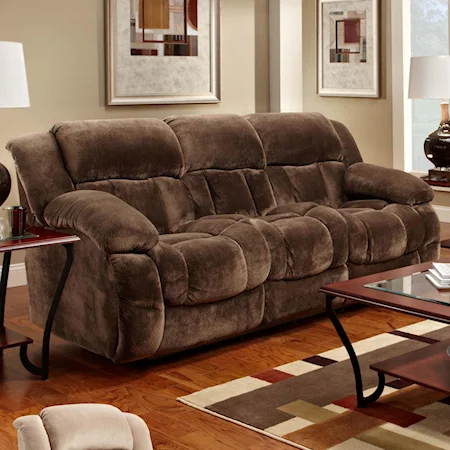 Reclining Sofa w/ Plush Arms