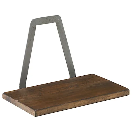 Small Single Bracket Wood Shelf