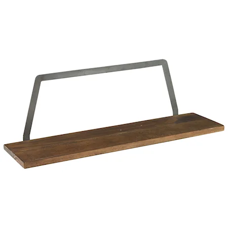 Medium Single Bracket Wood Shelf