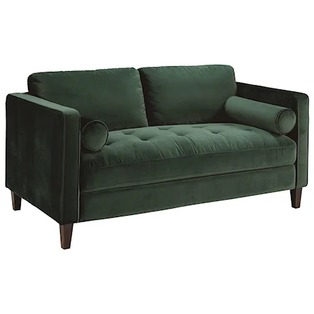 Dapper Loveseat with Tufted Bench Seat