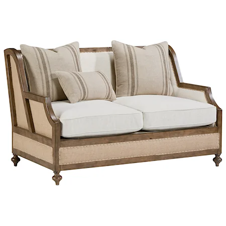 Foundation Loveseat with Three Accent Pillows