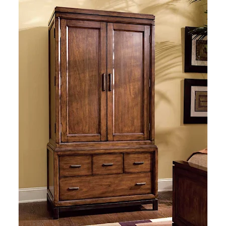Armoire with Two Drawers of Storage