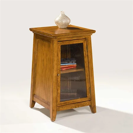 Square Accent End Table with 1 Door