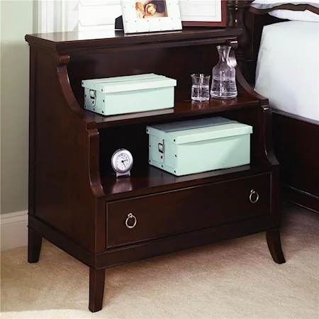 One Drawer, Two Shelf Nightstand