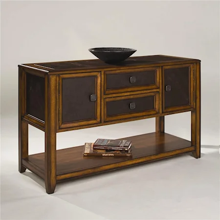 Rectangular Sofa Table with Lower Shelf