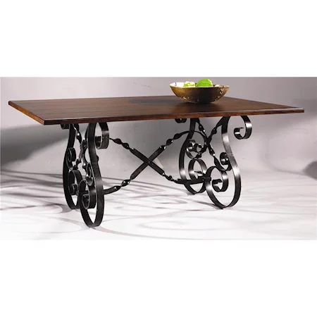 Formal Dining Table with Metal Base