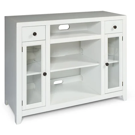 Two Door & Two Drawer White Small Media Console