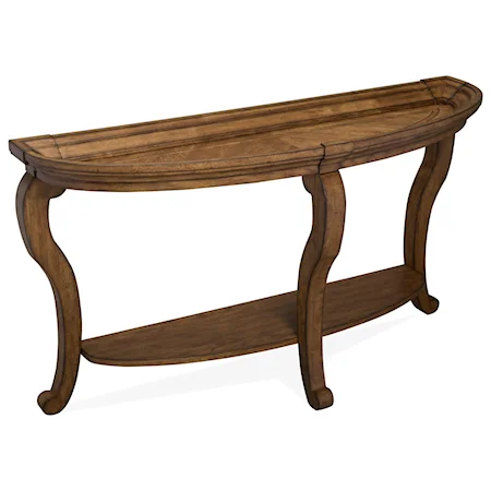 Traditional Sofa Table with Lower Open Shelf