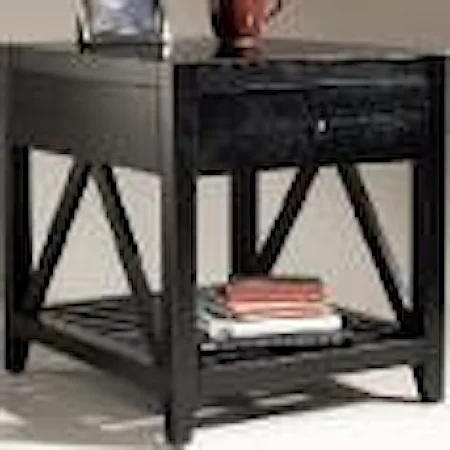 Rectangular Drawer End Table