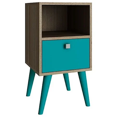 Mid-Century Modern 1-Drawer End Table