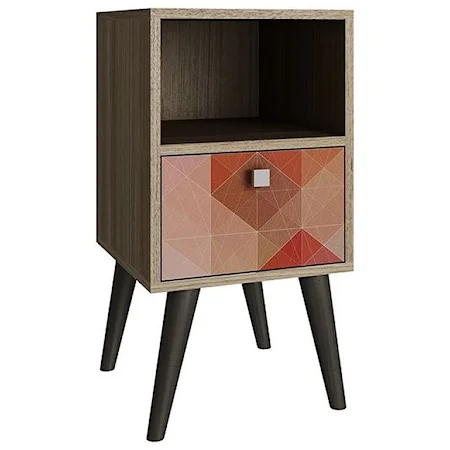 Mid-Century Modern 1-Drawer End Table