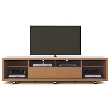 Contemporary 6-Shelf TV Stand with Cable Access Holes