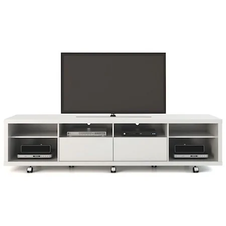 Contemporary 6-Shelf TV Stand with Cable Access Holes