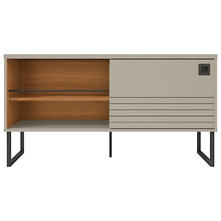 Contemporary TV Stand with Sliding Door