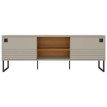 Contemporary TV Stand with Sliding Doors