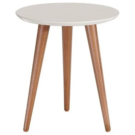 Mid Century Modern 17.32" Round End Table