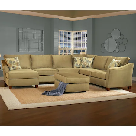 6 Seat Sectional Sofa with Left Facing Chaise