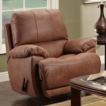 Comfortable Rocking Recliner with Casual Furniture Style