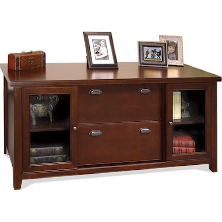 Storage Credenza With Sliding Doors