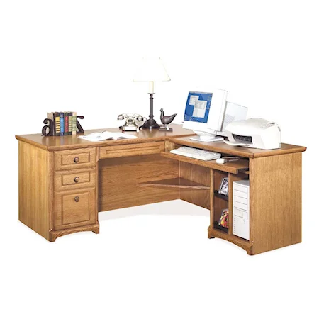 L-Shaped Desk with Keyboard Return