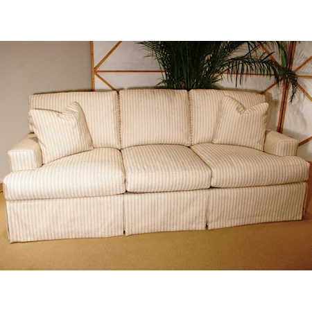 Casual Stationary Sofa with Track Arms