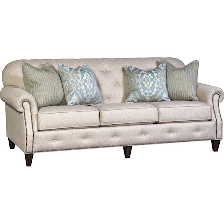 Transitional Tufted Sofa with Nailhead Detail