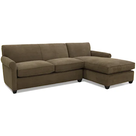 Transitional L-Shaped Sectional with Right Chaise