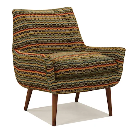 Upholstered Chair with Wood Legs